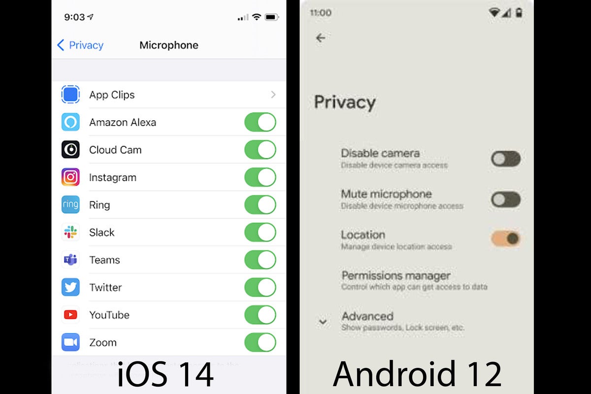 android 12 leak privacy settings
