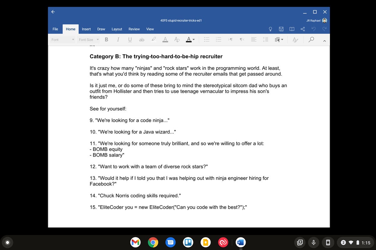android apps chromebook microsoft word