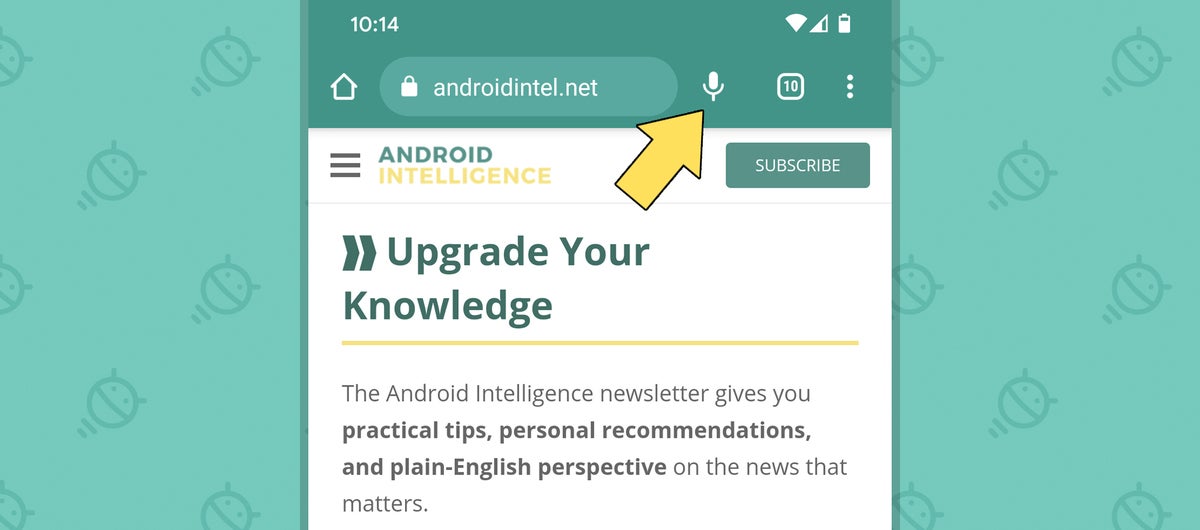 Chrome Android Sharing Settings: Microphone (in address bar)