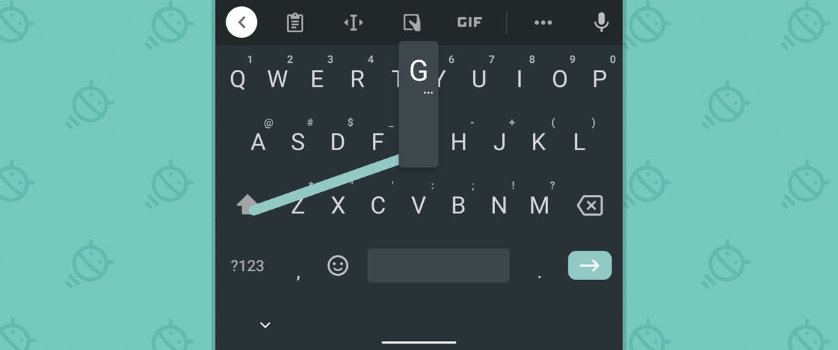 android keyboard with tab key