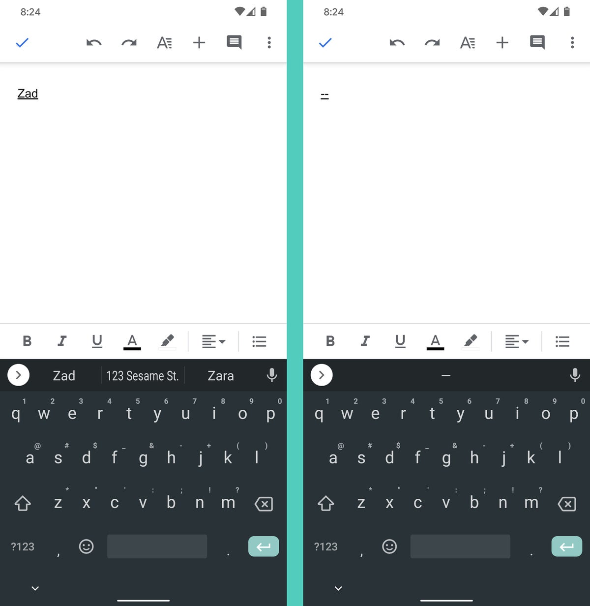 em dash on keyboard android