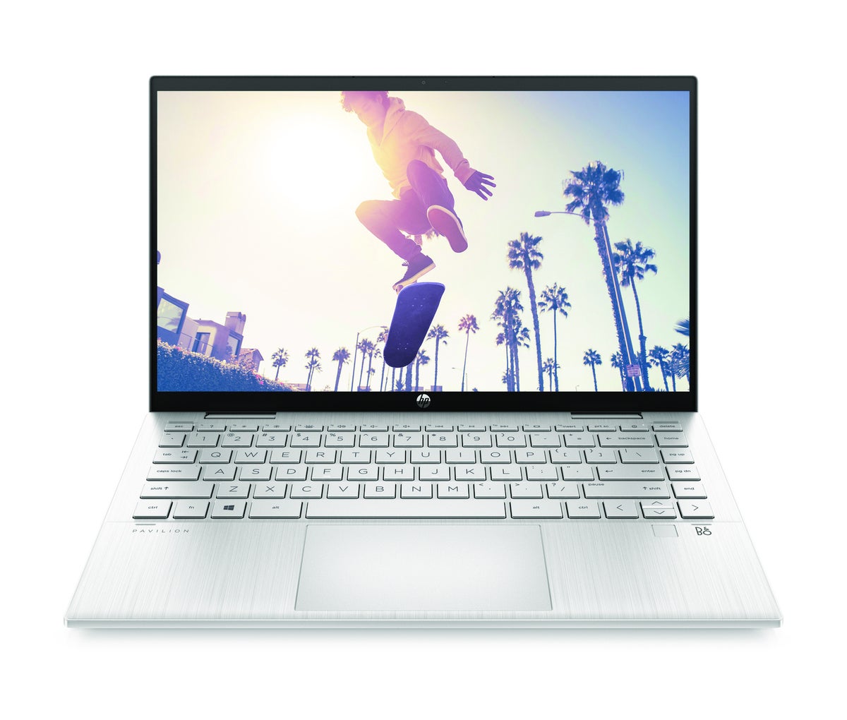 hp pavilion x360 14 naturalsilver front