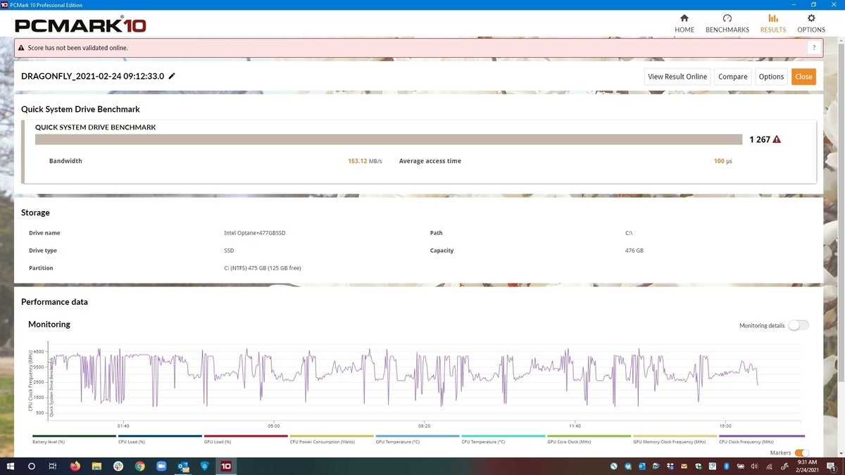 Stockage pcmark 10