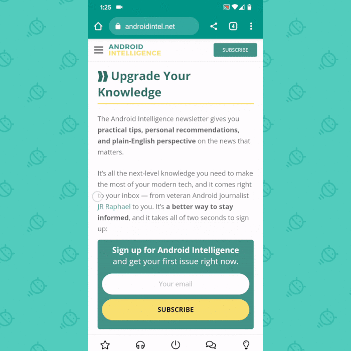 Android 12 Features: Swipe down gesture (action)