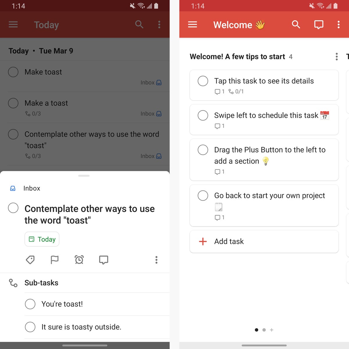 android organization apps todoist