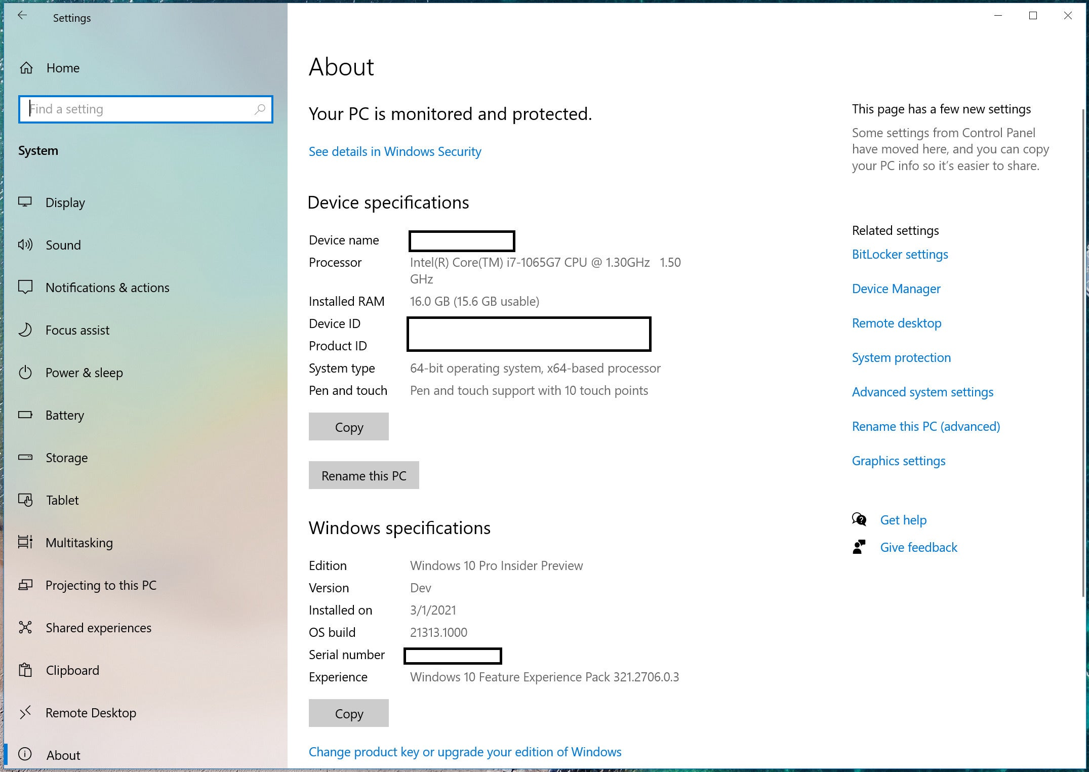 how to change windows 10 pc name