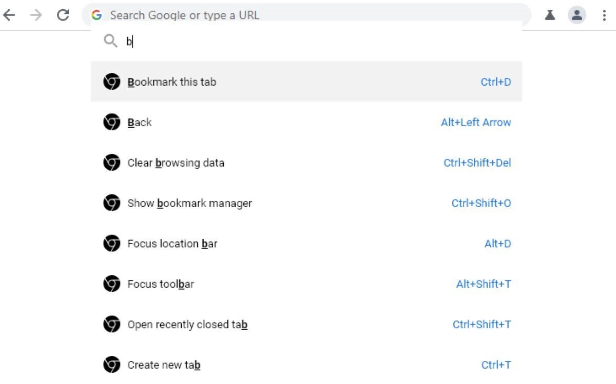 chrome mac shortcuts
