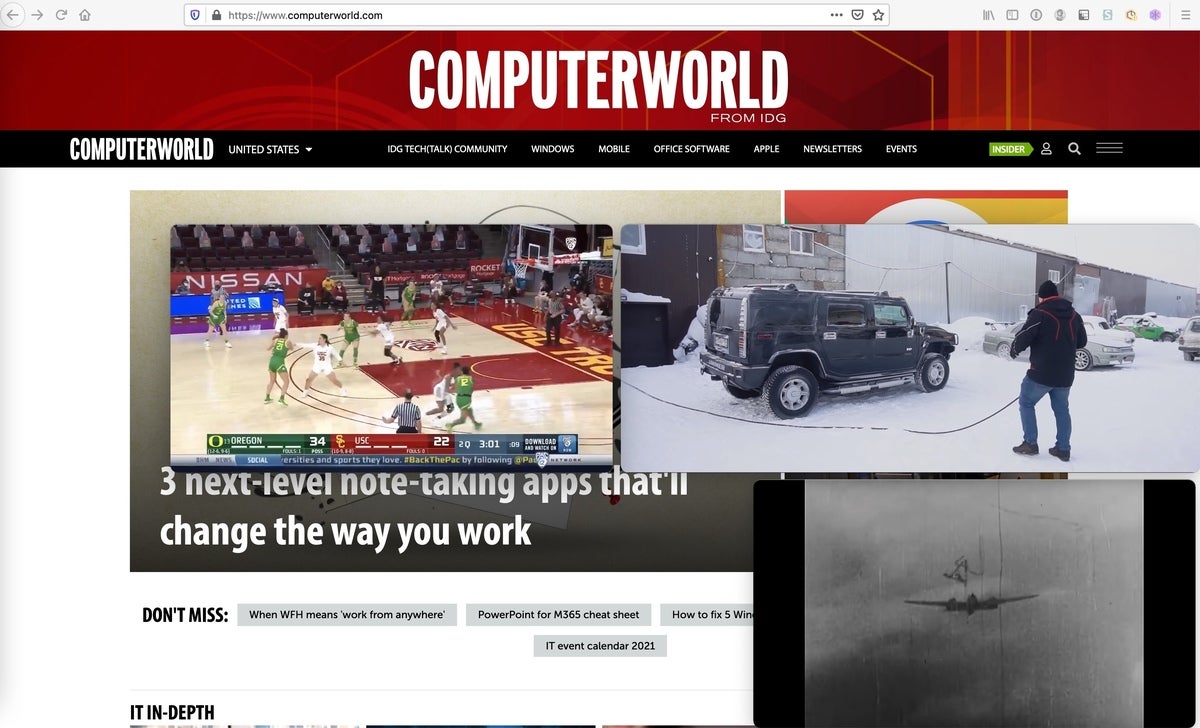 Firefox picture in picture