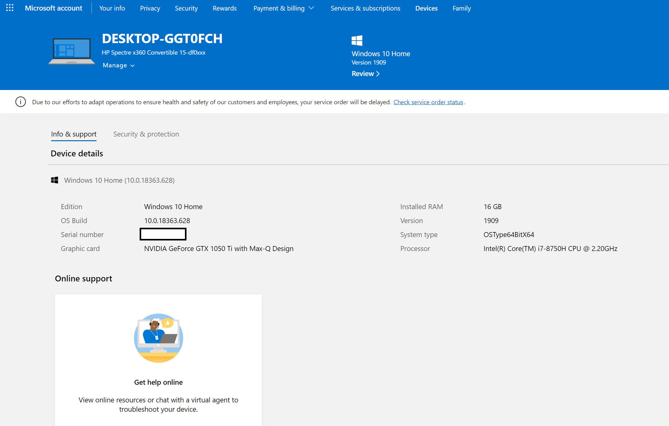 how to change my device name in microsoft live account