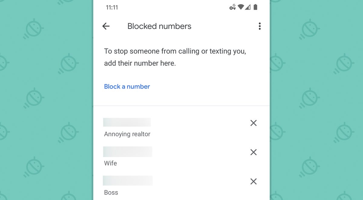 Google Fi Features: Number blocking