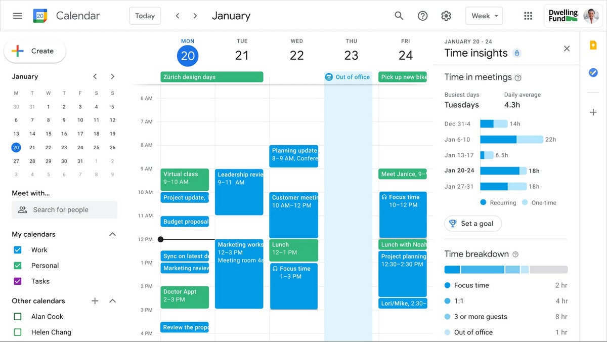 google workspace calendar