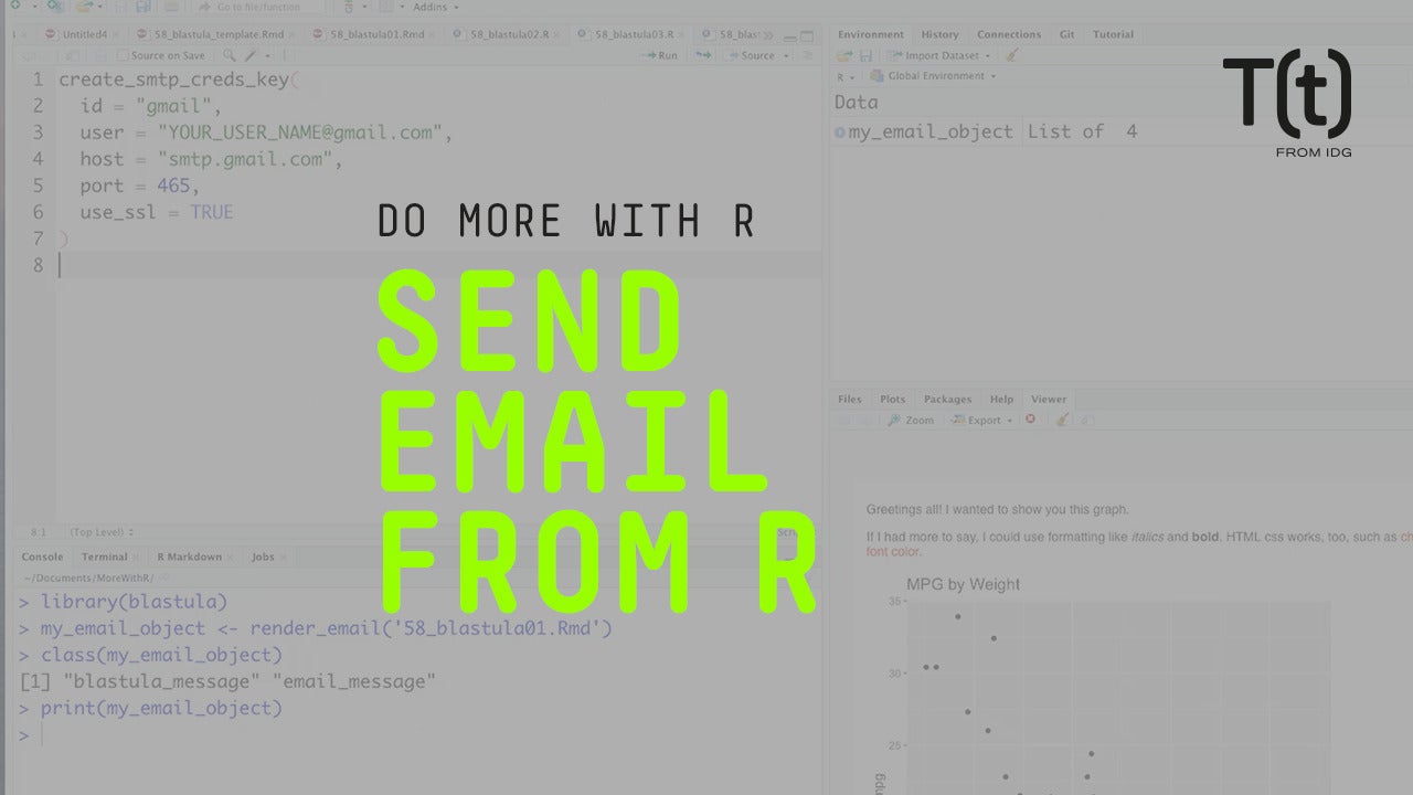 Image: How to email text and graphics right from R