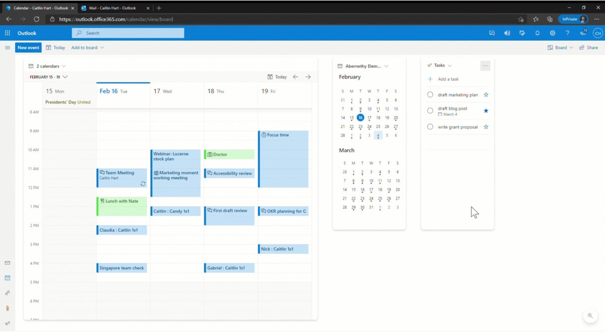 microsoft outlook board view