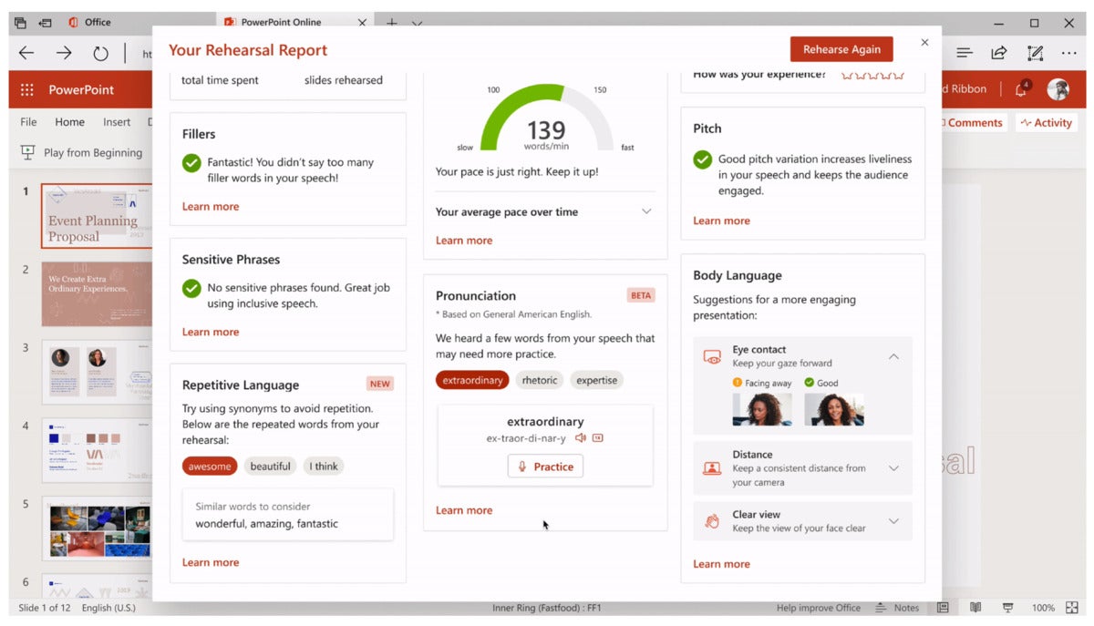 microsoft powerpoint rehearsal report better