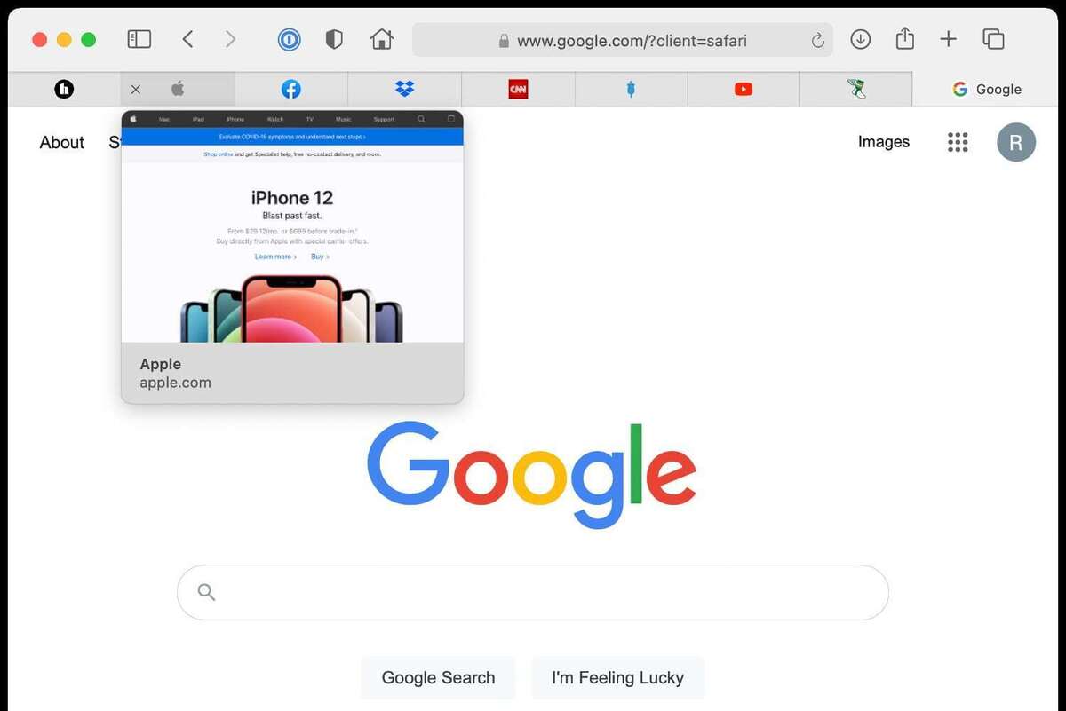 safari tab preview