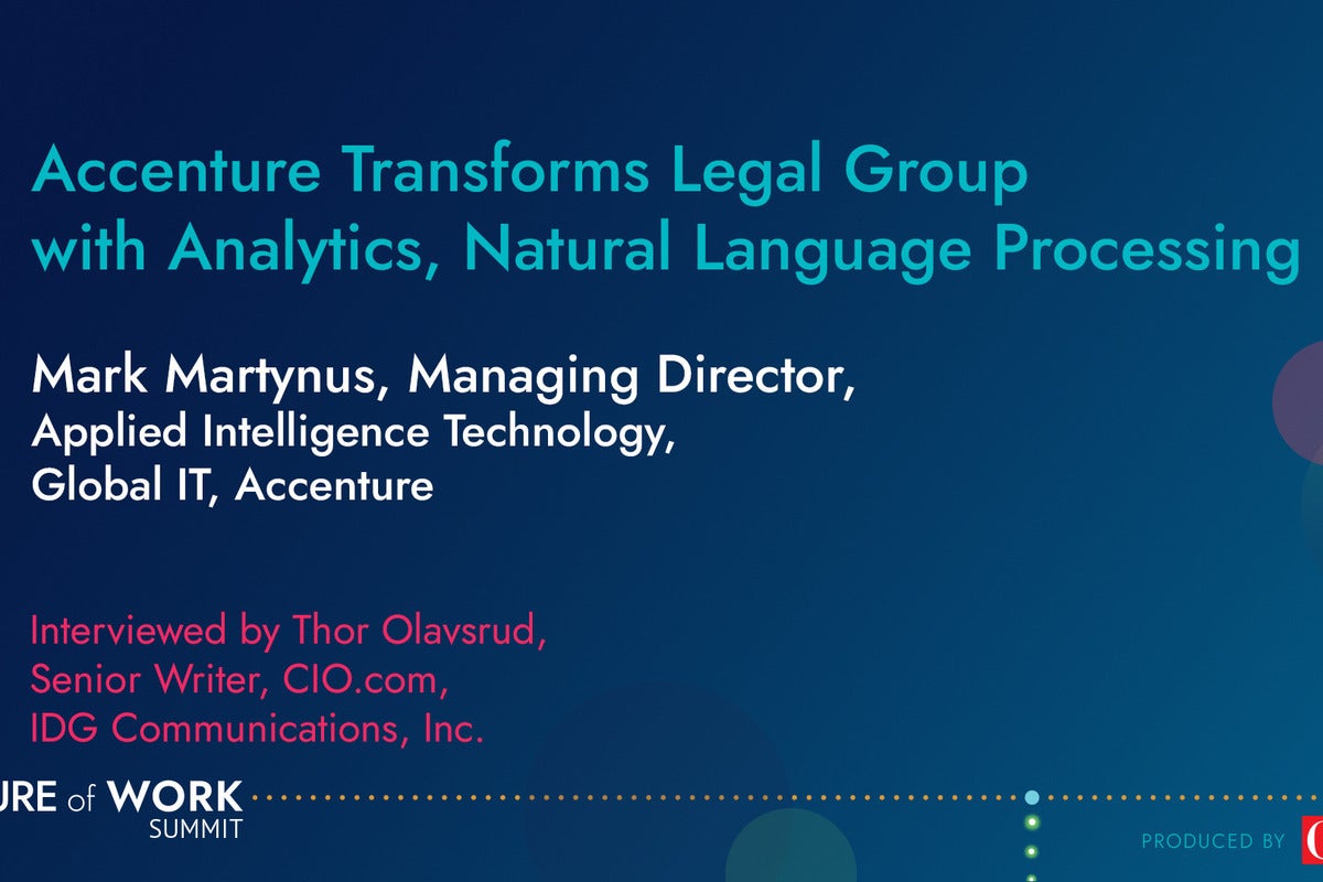 Image: Accenture transforms legal group with analytics, natural language processing