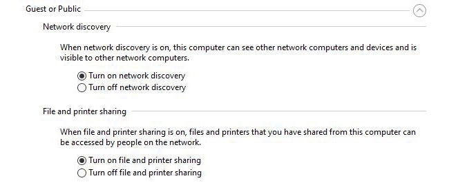 windows remote desktop fig4 network discovery file printer sharing