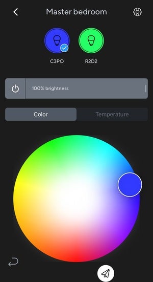 wyze bulb color app