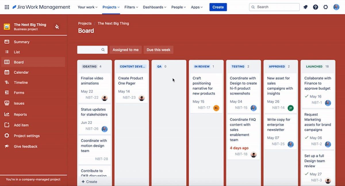 jira task board