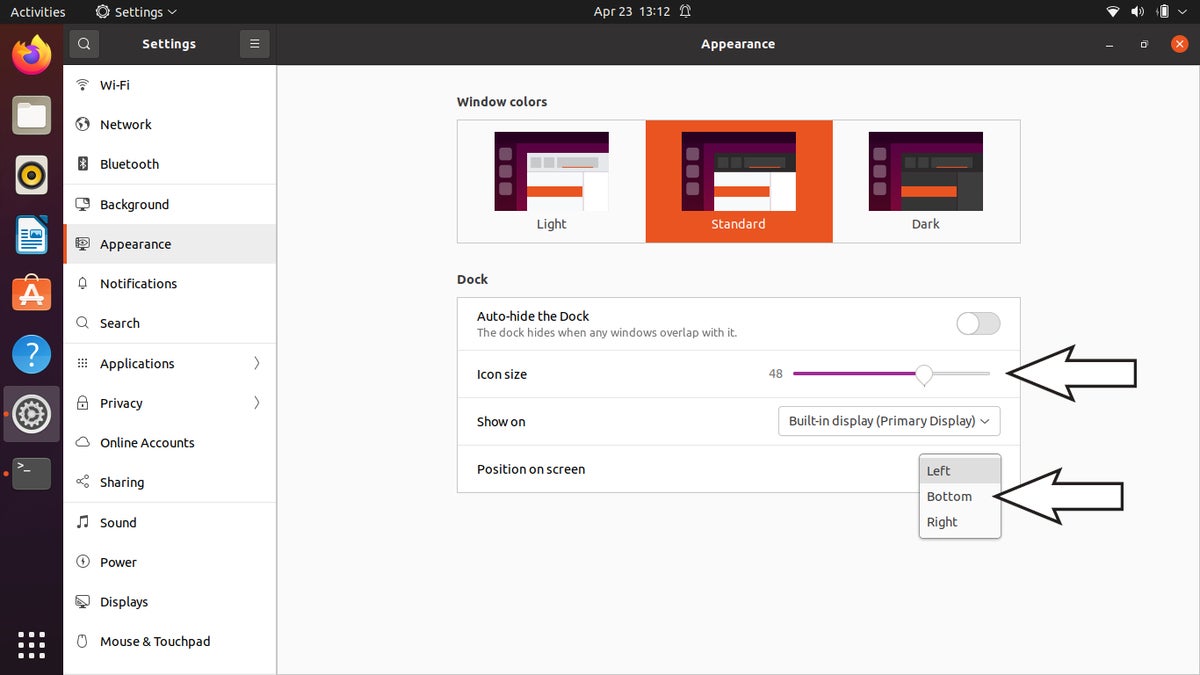 Manipulating the Ubuntu Dock  >  Screenshot 4