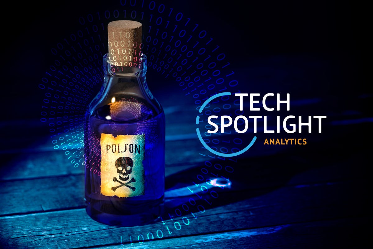 Tech Spotlight   >   Analytics [CSO]   >   An image of a bottle of poison emanating binary code.