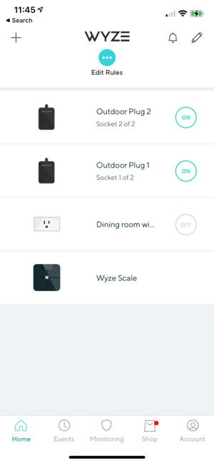 Wyze Labs smart home app