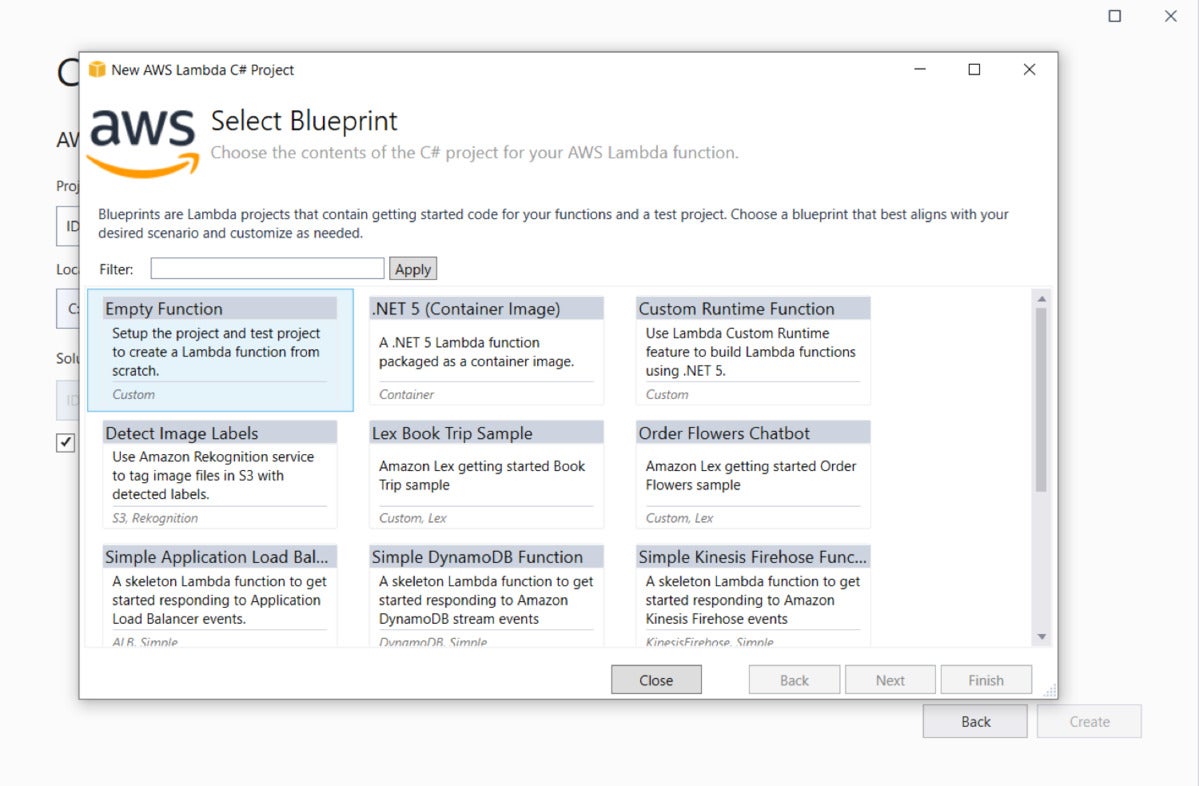 Aws Lambda On Visual Studio