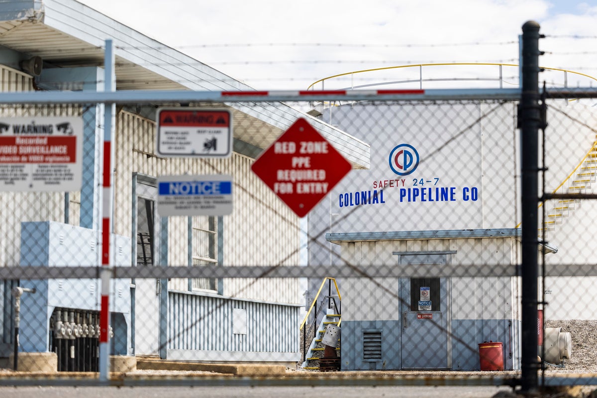 A Colonial Pipeline facility in Baltimore, Maryland, USA, 10 May 2021.