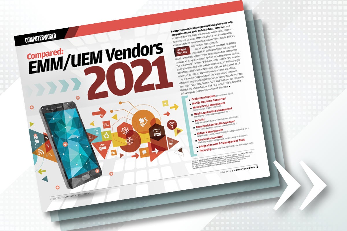 Image: Download: EMM/UEM vendor comparison chart 2021