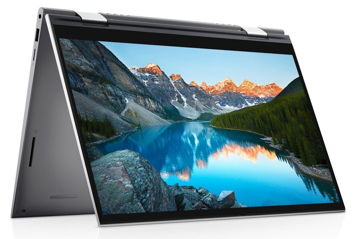 dell inspiron 14 2 in 1 folded angled left