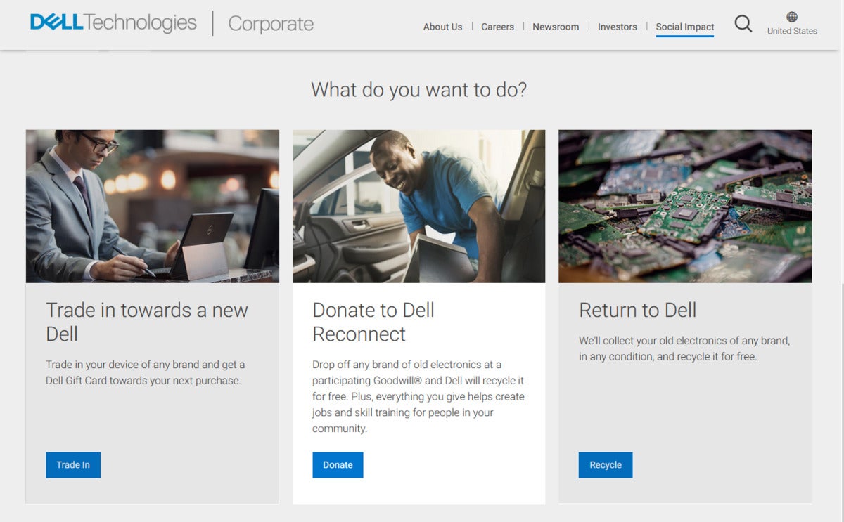 dell donate website