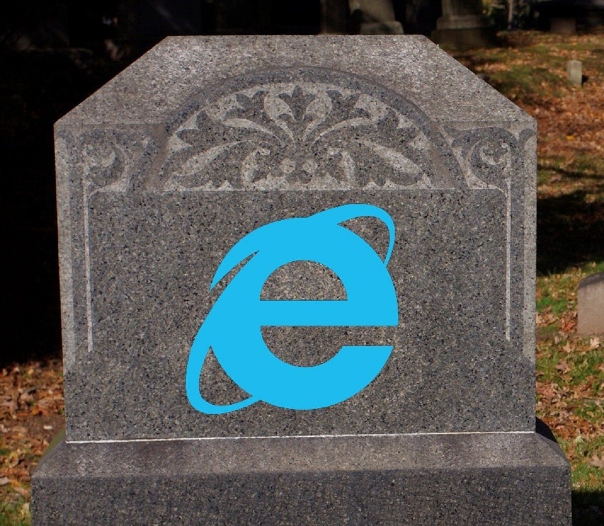 Microsoft IE RIP headstone