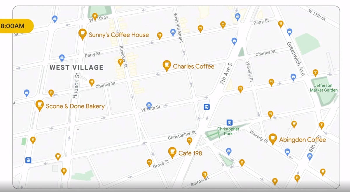 google io maps coffee shops