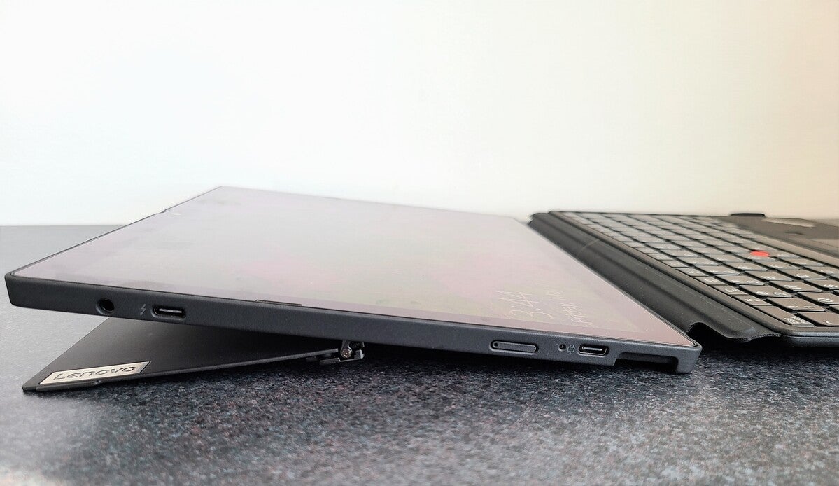 Lenovo ThinkPad X12 Detachable Gen 1 left side reclined