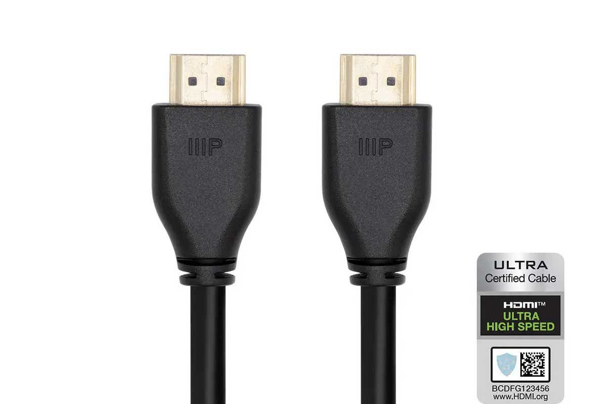 Cable HDMI 2.1 de ultra alta velocidad certificado 8K de Monoprice (6 pies): el mejor cable HDMI de ultra alta velocidad