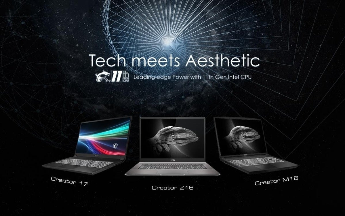 MSI Creator laptops with Tiger Lake H