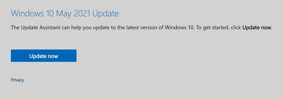 windows 10 may 2021 update