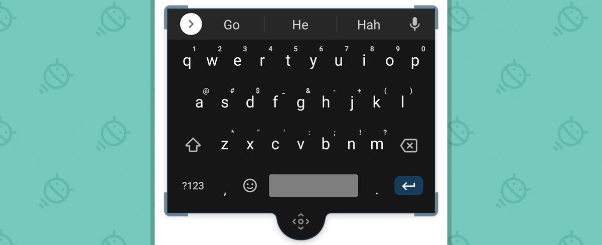 android keyboard always on screen