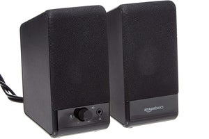 amazon basics computer speakers usb version front view