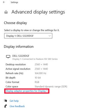 displayadaperproperties