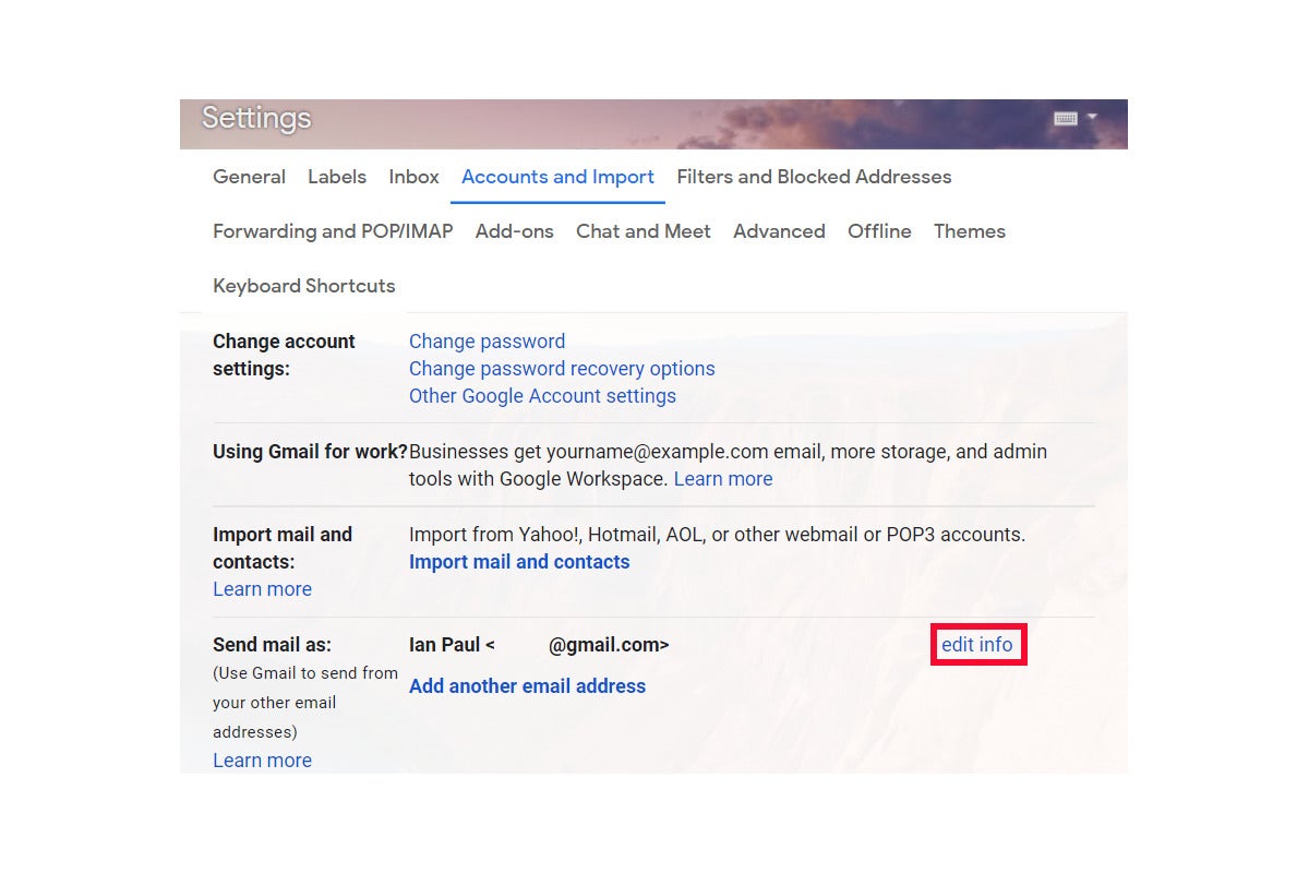 how to change email name yahoo