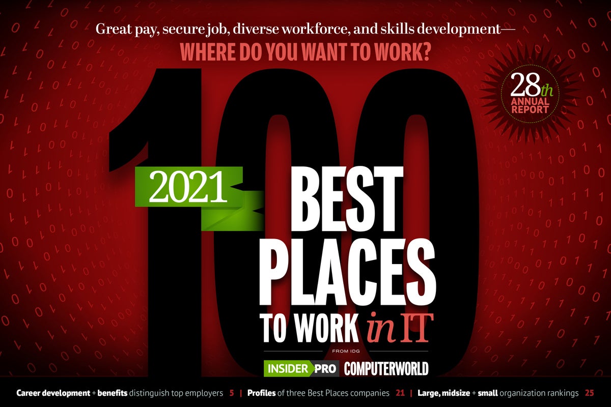 Insider Pro | Computerworld  >  2021's 100 Best Places to Work in IT [COVER]