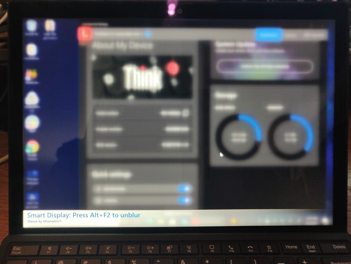 lenovo thinkpad glance mirametrix blur