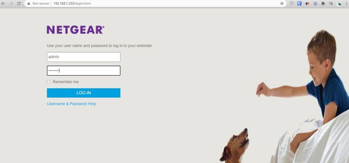 netgear login page