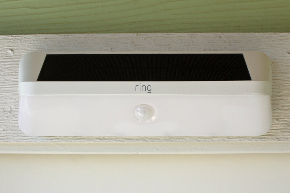 ring wall light solar installed over door