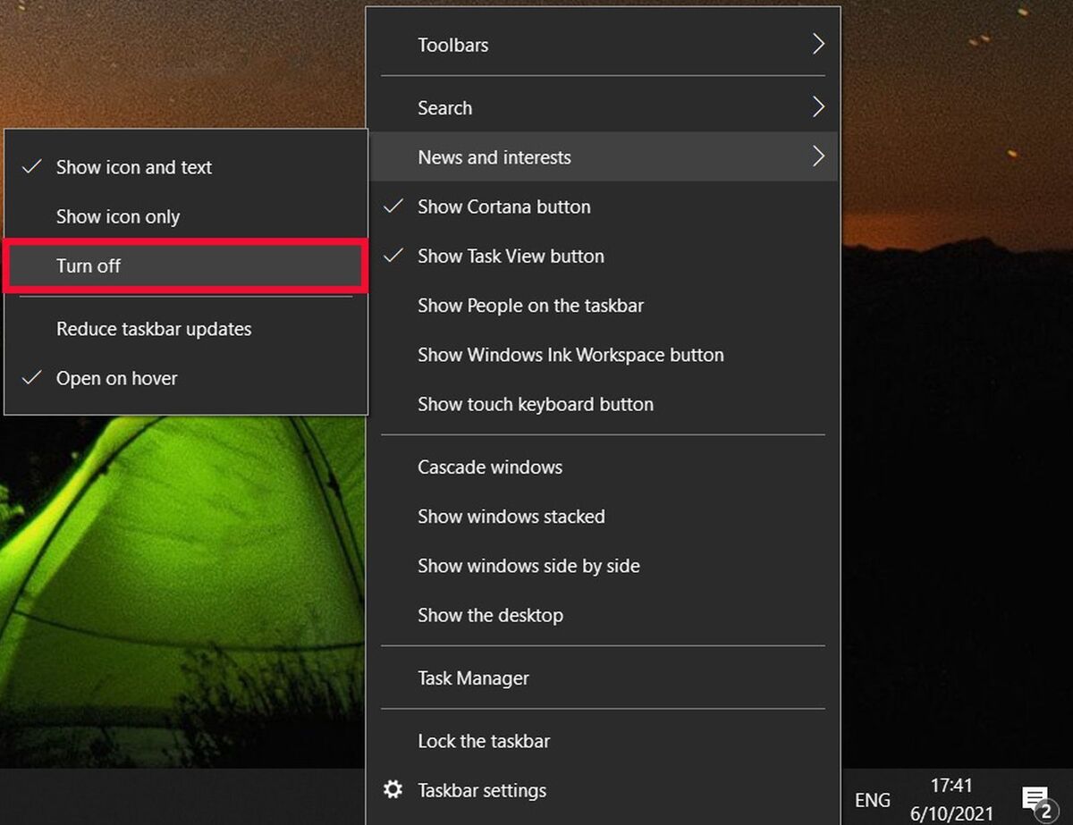 How to turn off News And Interests in Windows 10's taskbar  PCWorld