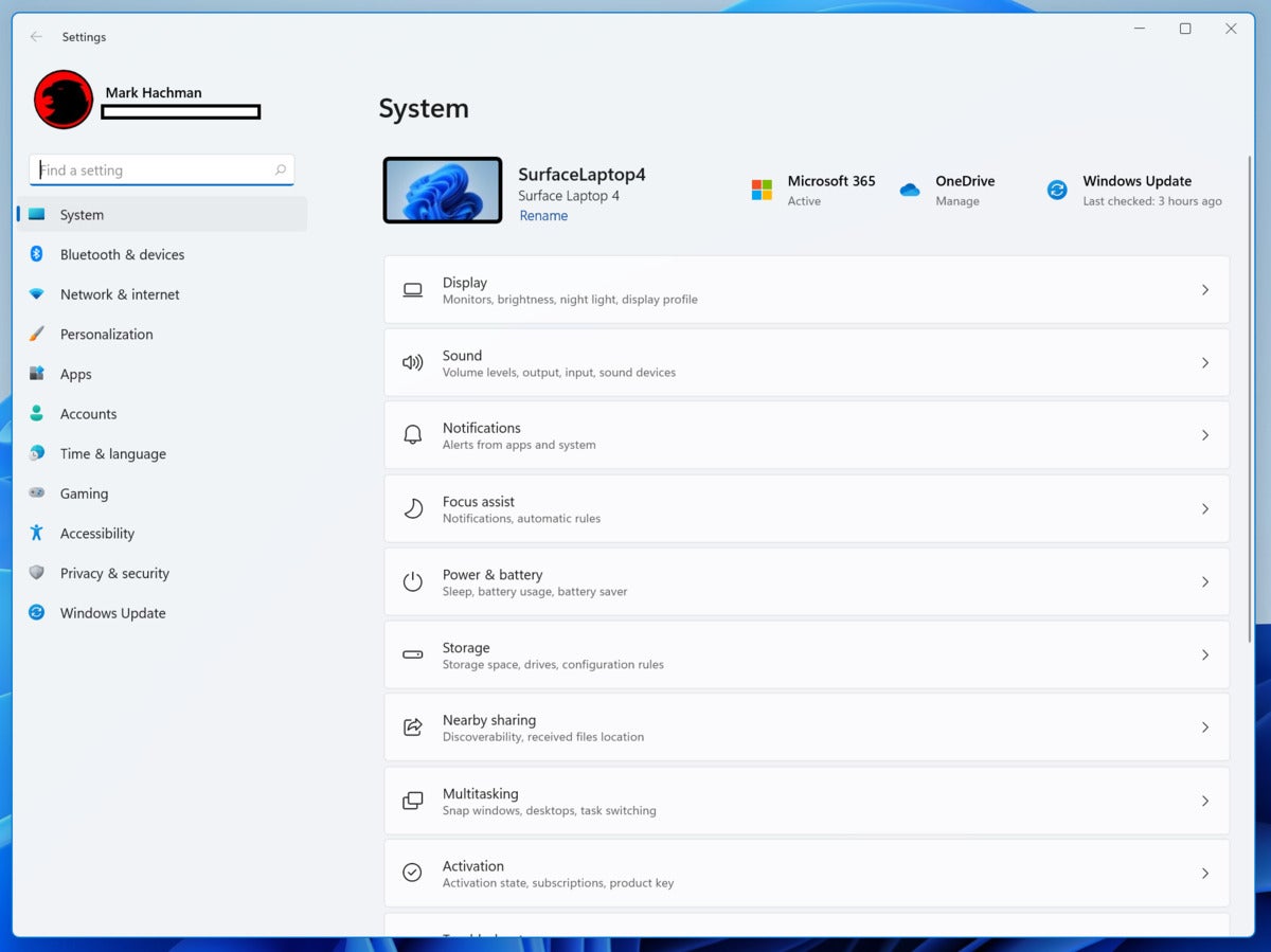 windows 11 settings menu overview hands on