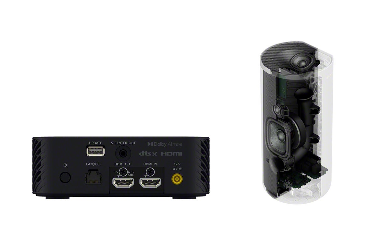 ht a9 speaker and back of ht a9 control box
