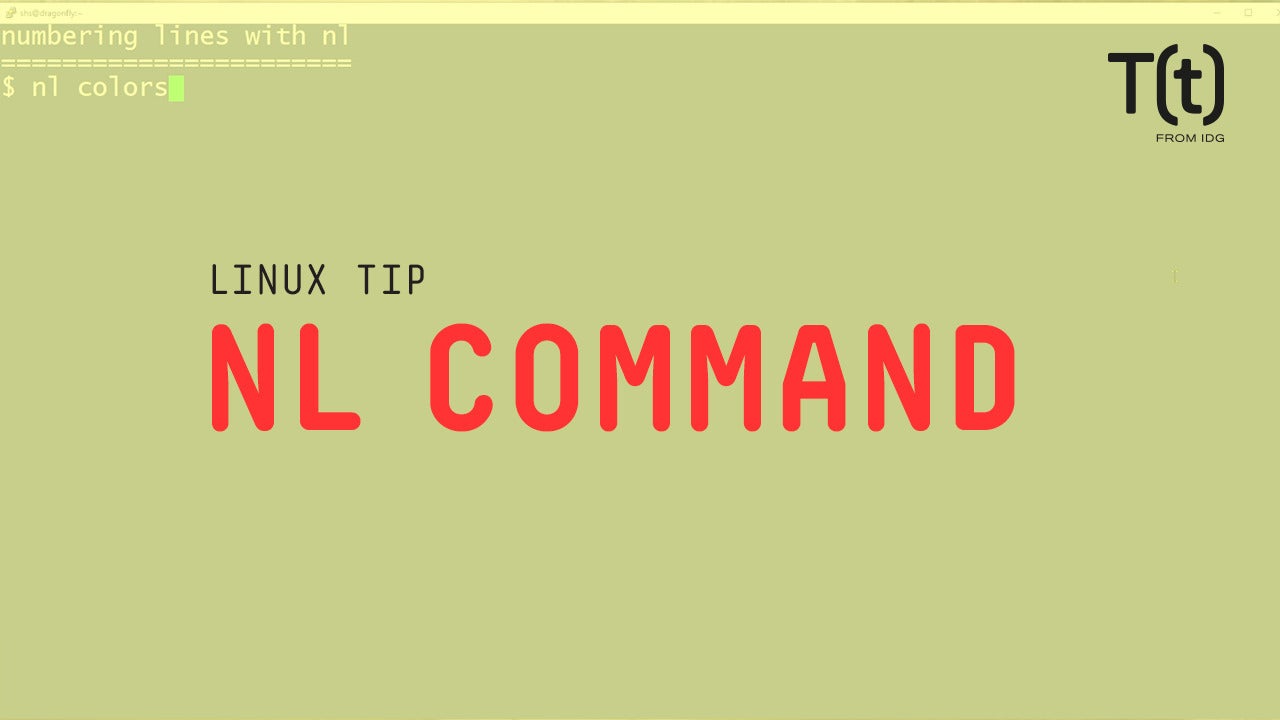 Image: How to use the nl command: 2-Minute Linux Tips