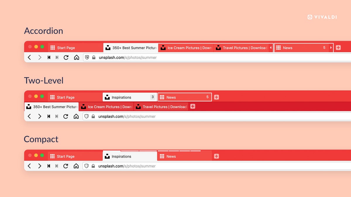 Vivaldi Browser Tab Options